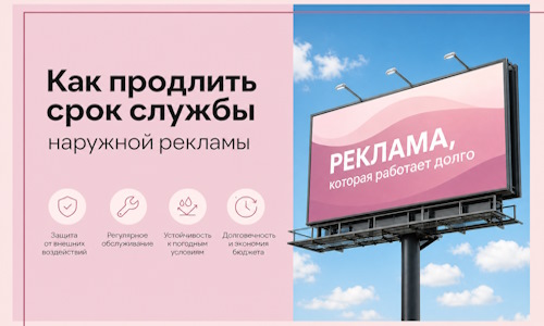 Как продлить срок службы наружной рекламы в  Кропоткине